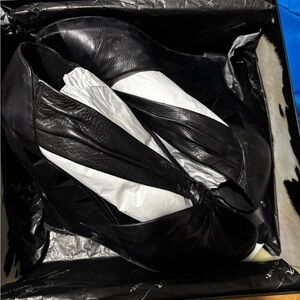 Donald J. Pliner Black Nappa Wedges *LEATHER*